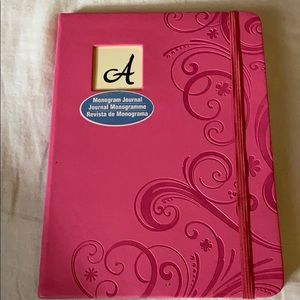 Pink monogram journal